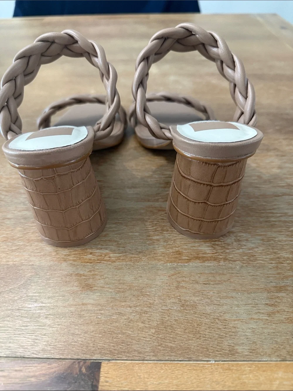 Dolce Vita Paily Braided Block Heel Sandals - Cafe Stella Sz 7.5